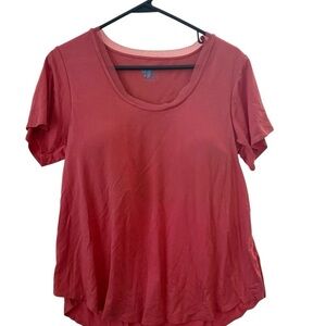 She it’s Orange Flawless Short Sleeve Women's Tee Built In Bra 34C 34D